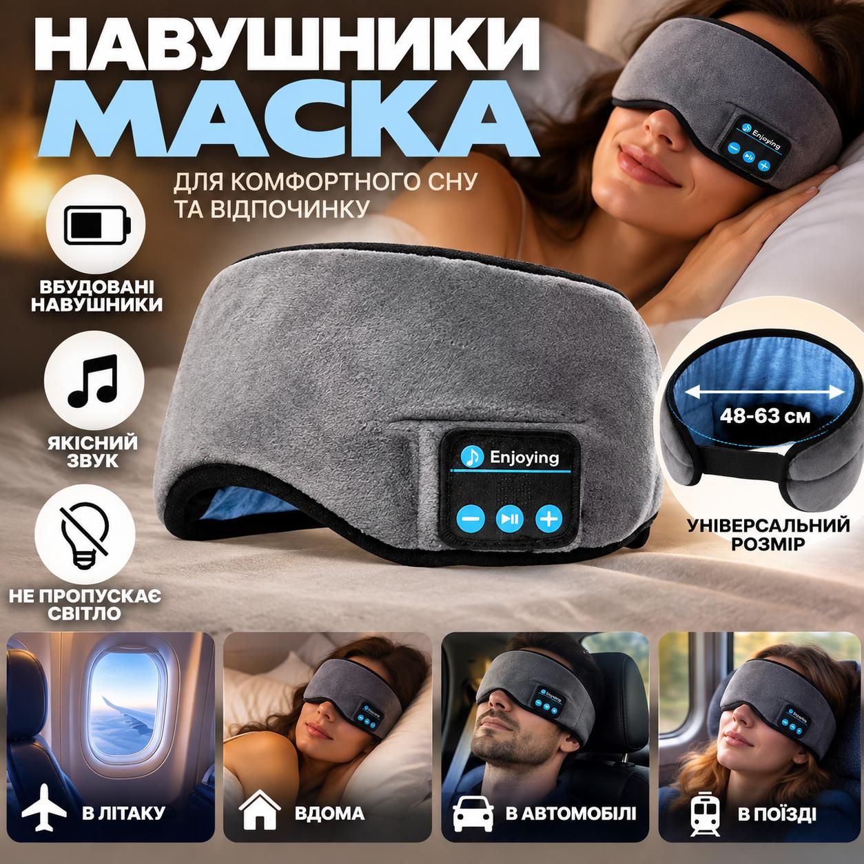 Маска для сну з Bluetooth-гарнітурою MUSIC GOGGLES A183